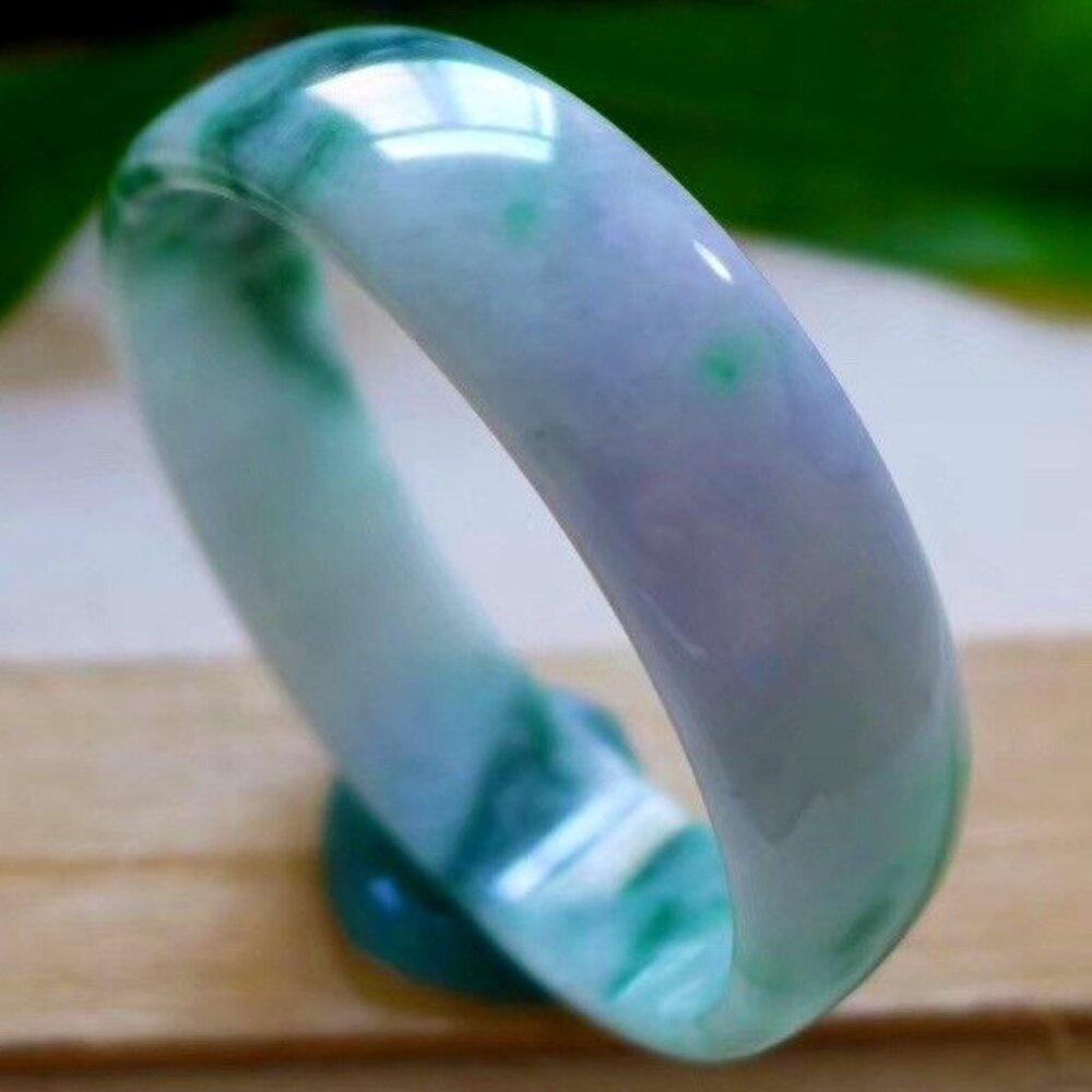 Very Beautiful Certified A Emerald Green Jadeite Jade Bangle Bracelet Small 51MM